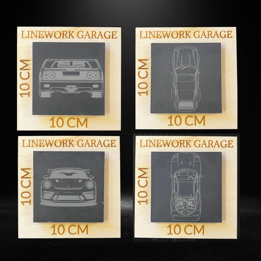 Engraved Slate Car Coasters
