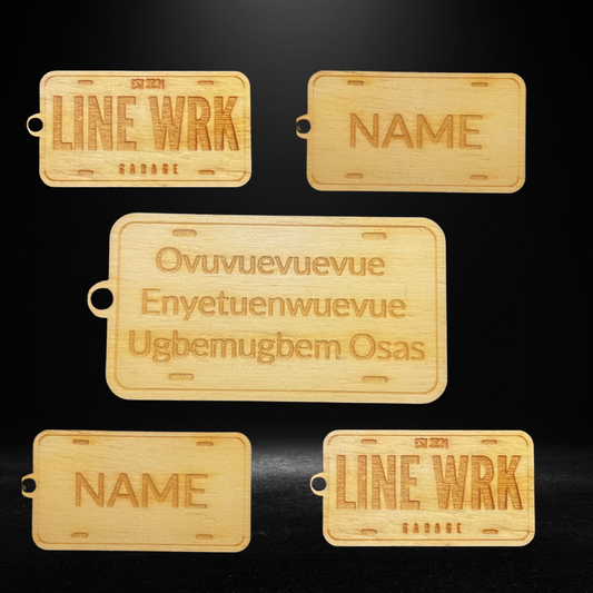 Custom License Plate Keychain